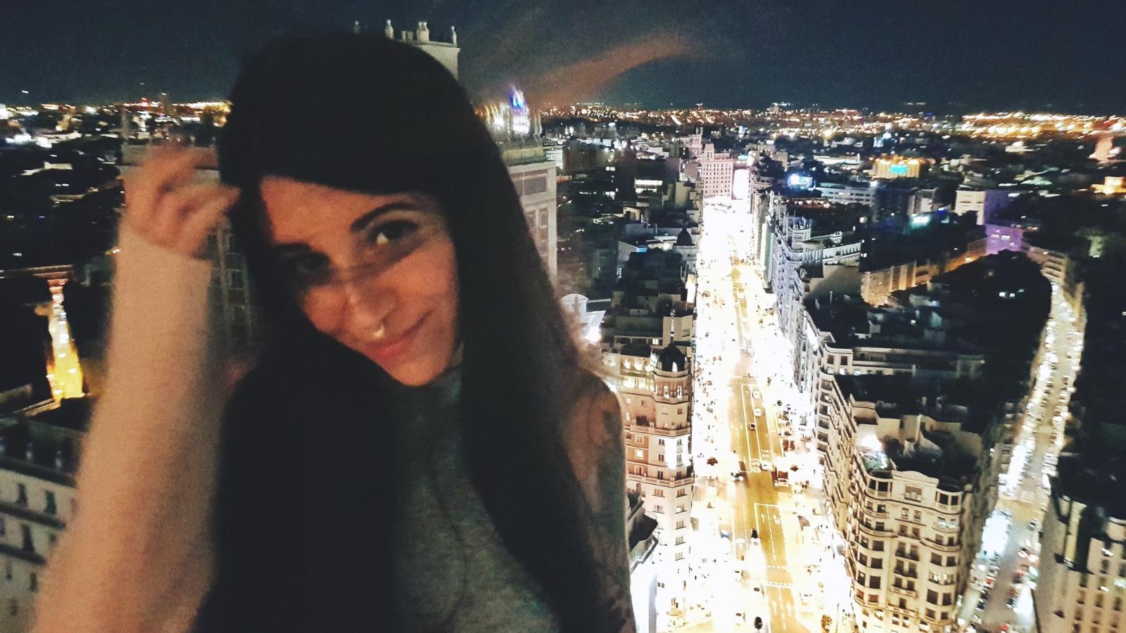 Bely Basarte a summer night in Madrid
