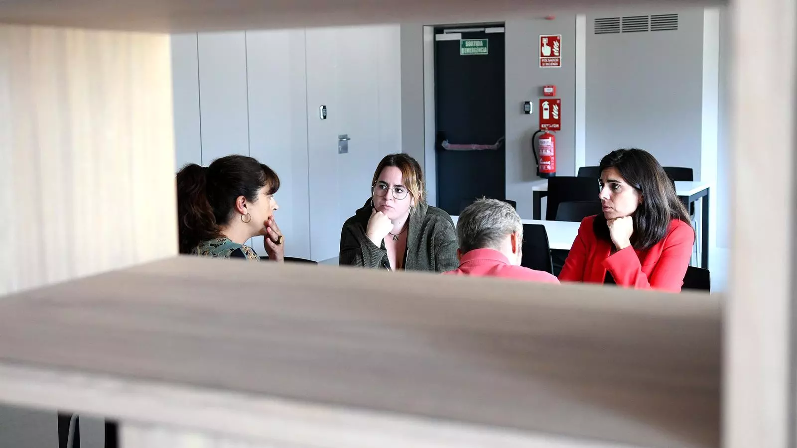 La reunió d'aquest dimarts entre l'UTE i el ministeri d'Afers Socials.