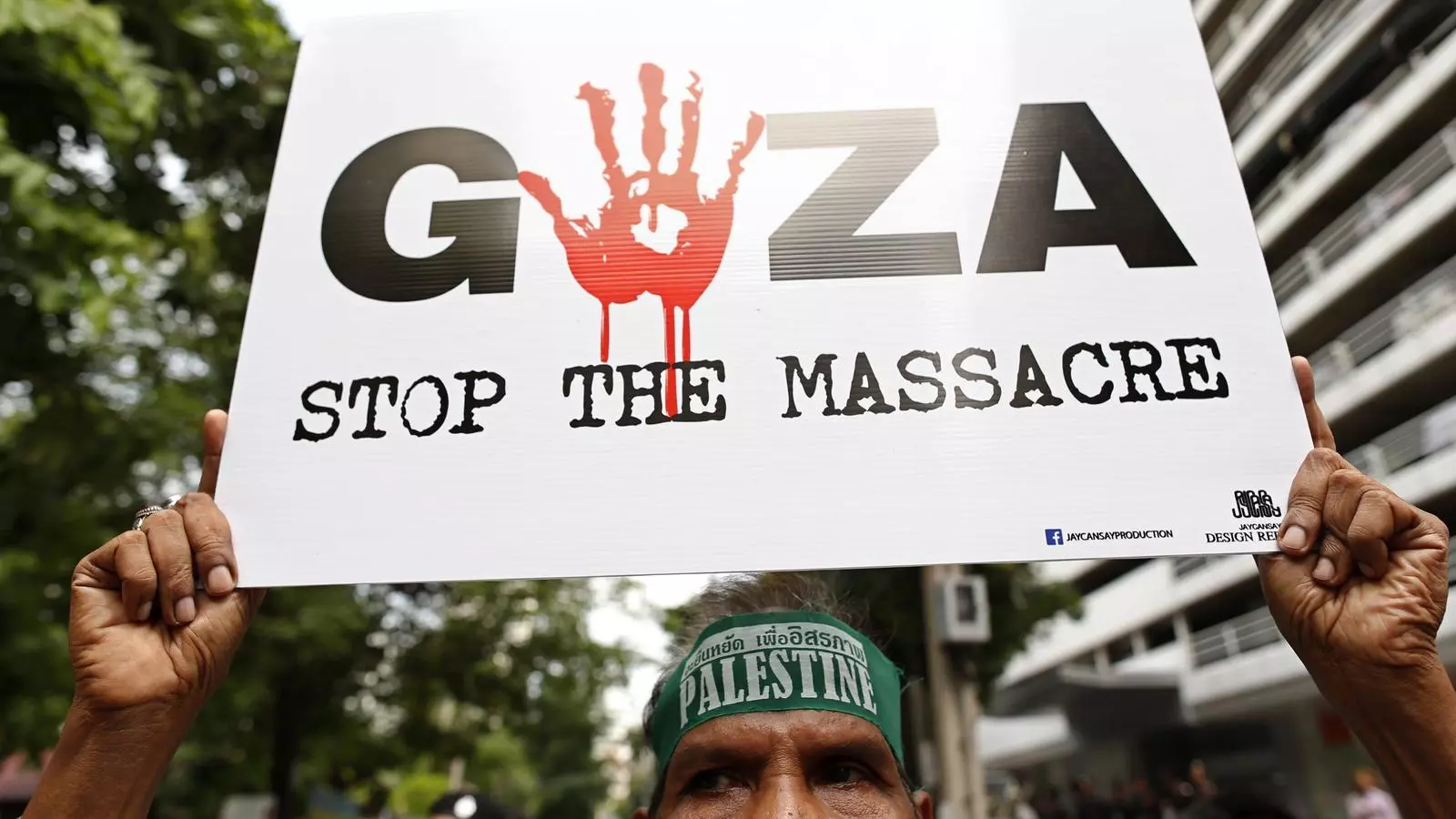 Manifestació a favor de l'alto al foc d'Israel a Gaza davant de l'ambaixada a Bangkok, Tailàndia / EFE