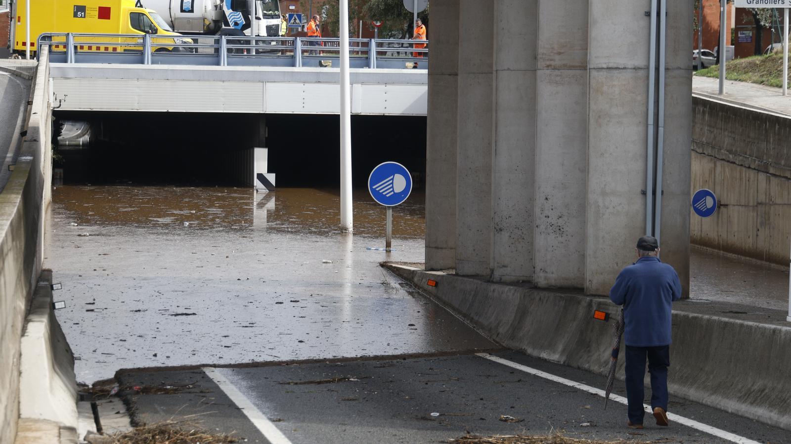 Estragos en Granollers a la imagen, por un episodio imprevisto de lluvias torrenciales