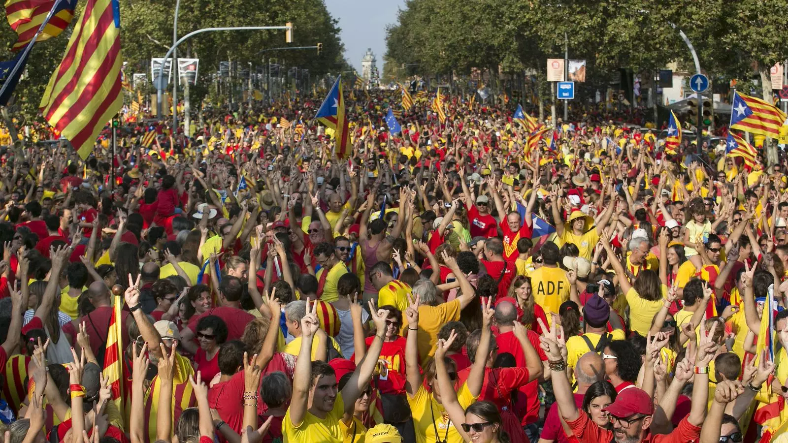Manifestación del Once de Septiembre del 2014.