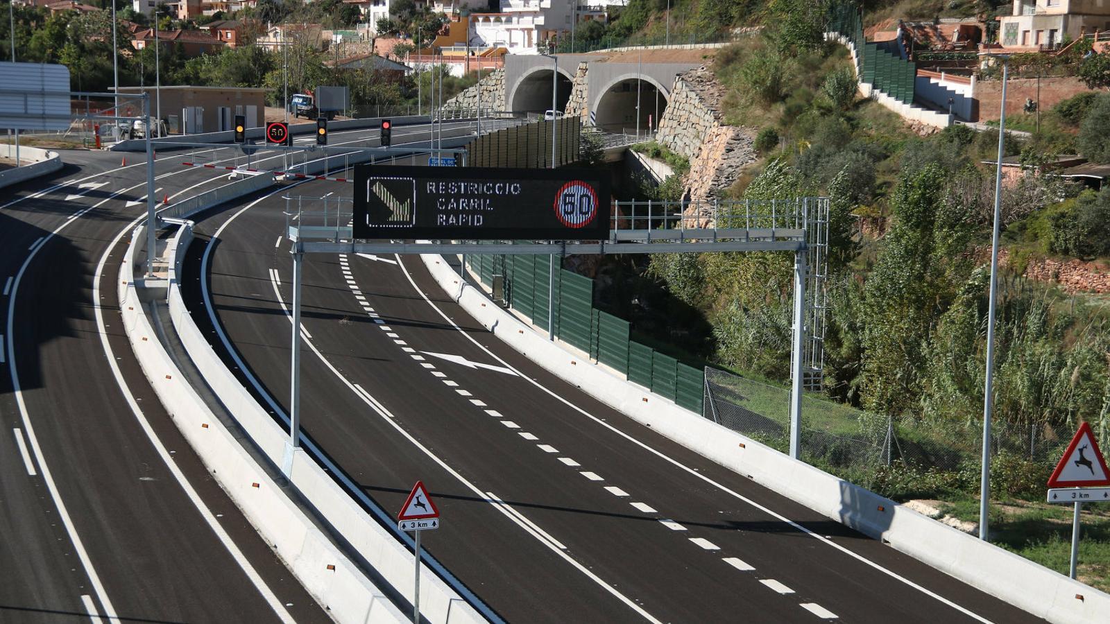 La variante de la carretera N-340 en Vallirana acabada de estrenar.