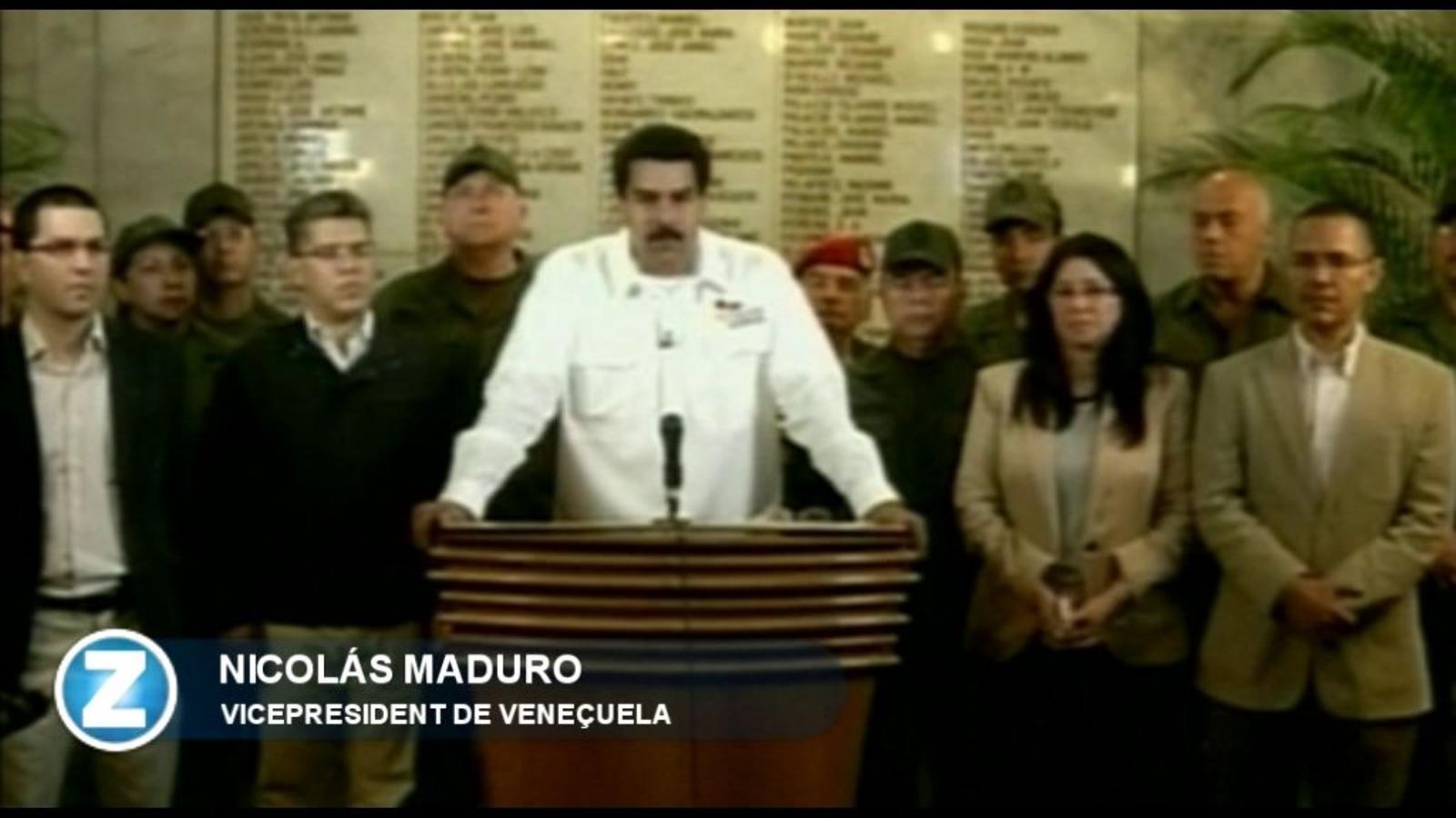 L'anunci oficial de la mort de Chávez a la televisió veneçolana