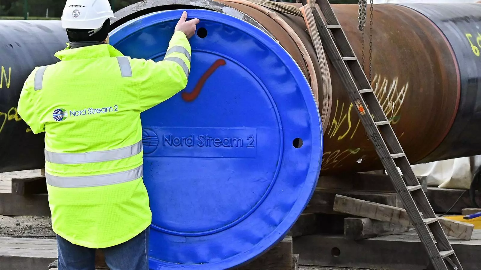 Treballs de construcció del gasoducte Nord Stream 2 a Alemanya, el 2019. Ara està pendent de certificació per part de Berlín.