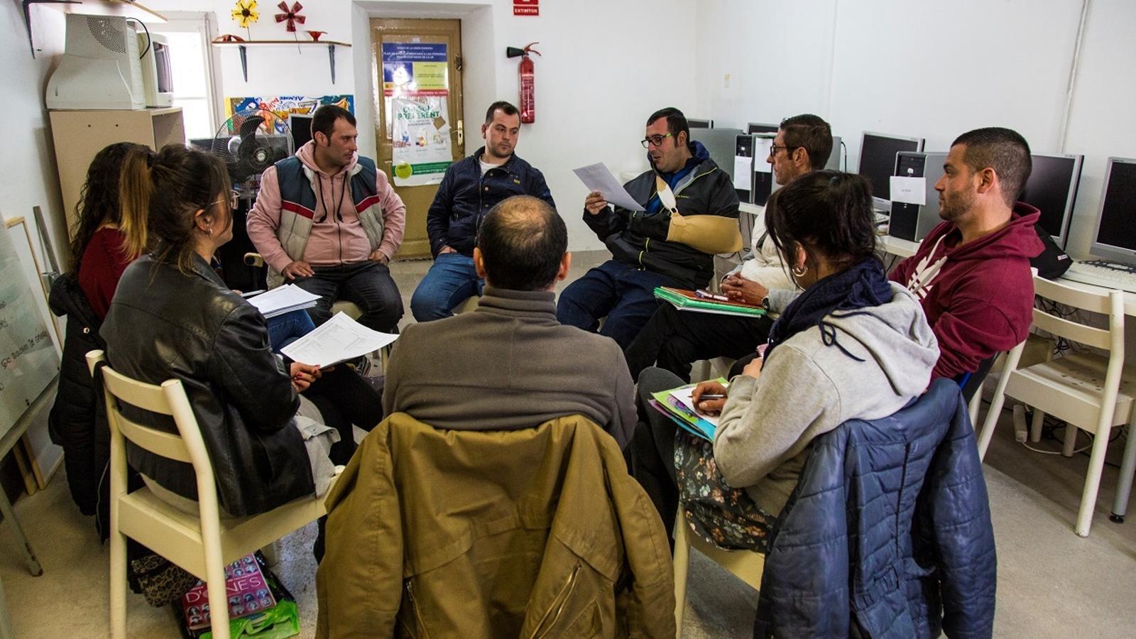 Imatge d'una de les trobades de reinserció amb beneficiaris celebrada recentment