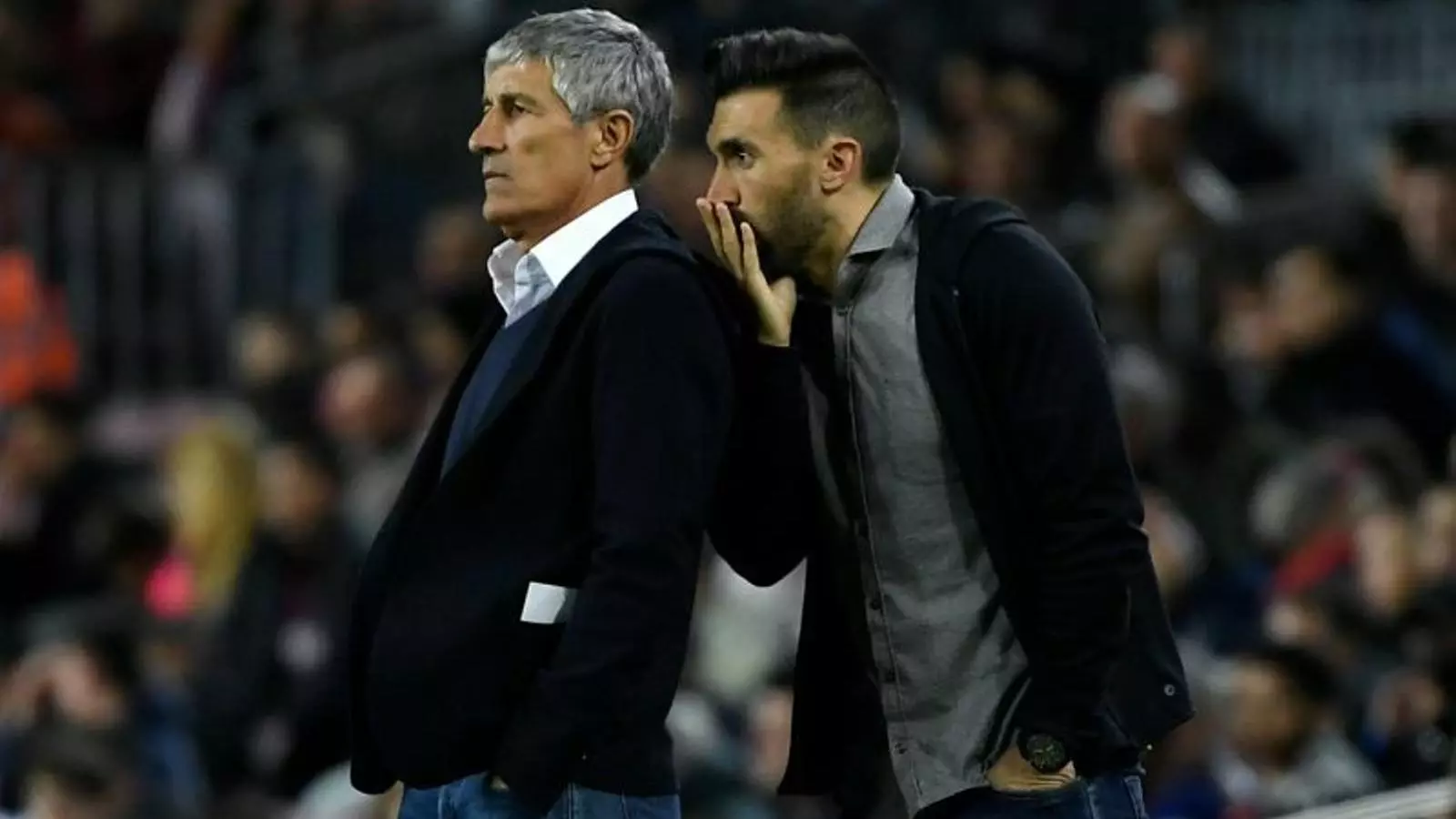 Quique Setién i Eder Sarabia