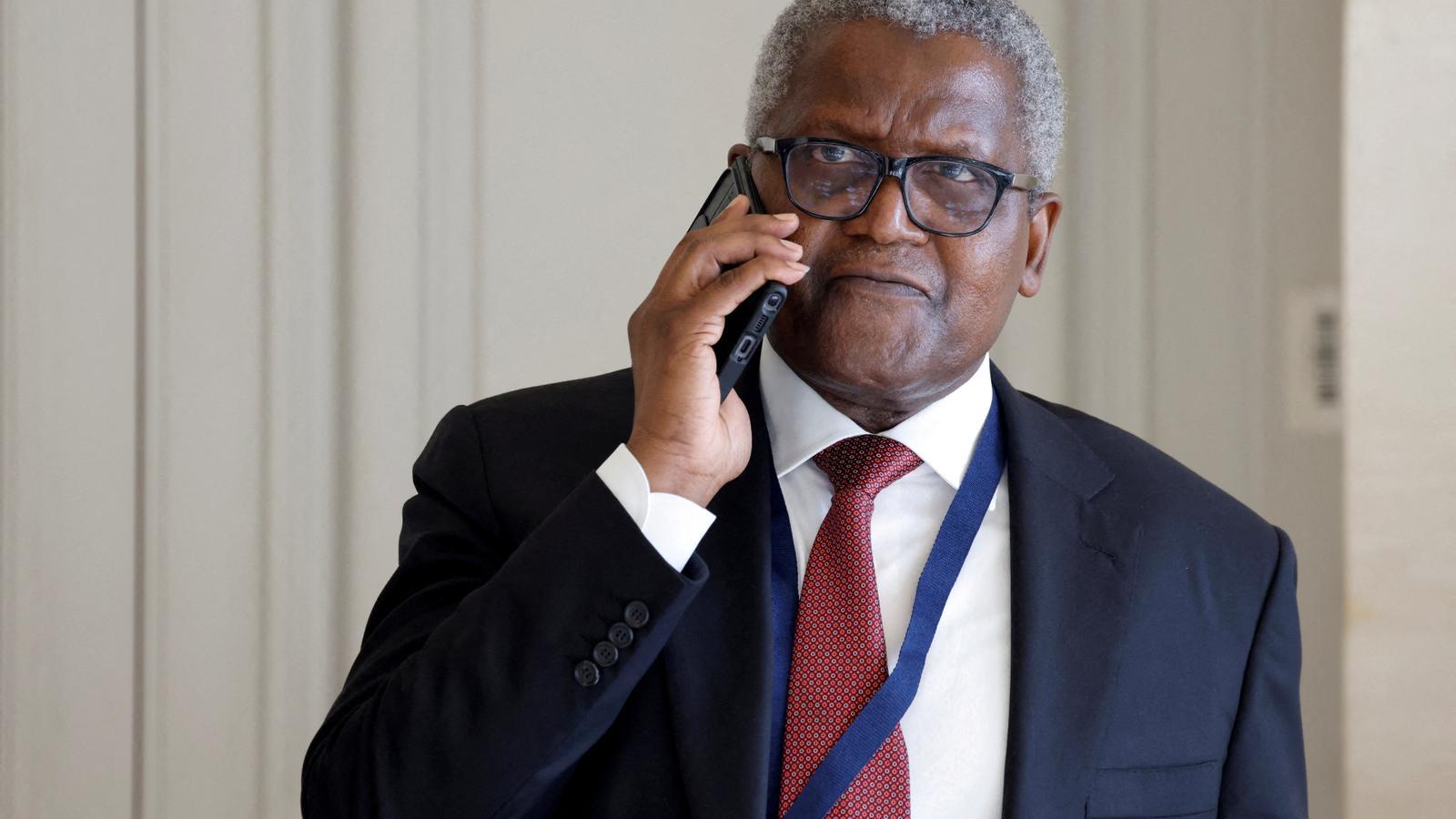 The chief executive officer of the Nigerian multinational industrial conglomerate Dangote Group, Aliko Dangote, in Paris in 2024.