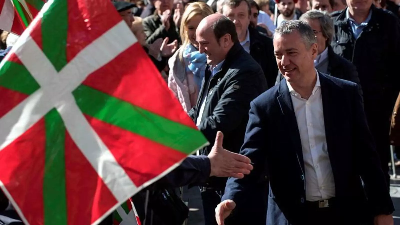 El lehendakari Iñigo Urkullu, en la celebració de l'Aberri Eguna basc