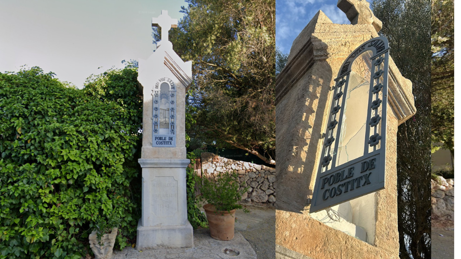 Imatge de la Mare de Déu de la capelleta del carrer Major de Costitx.