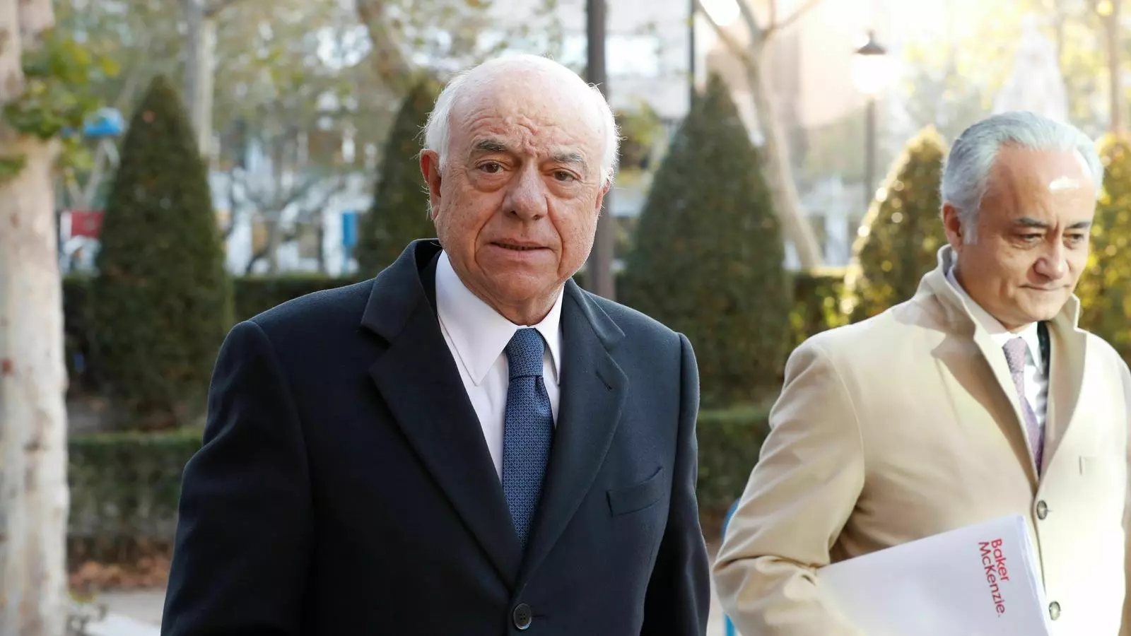 L'expresident del BBVA Francisco González arribant aquest dilluns a l'Audiència Nacional.