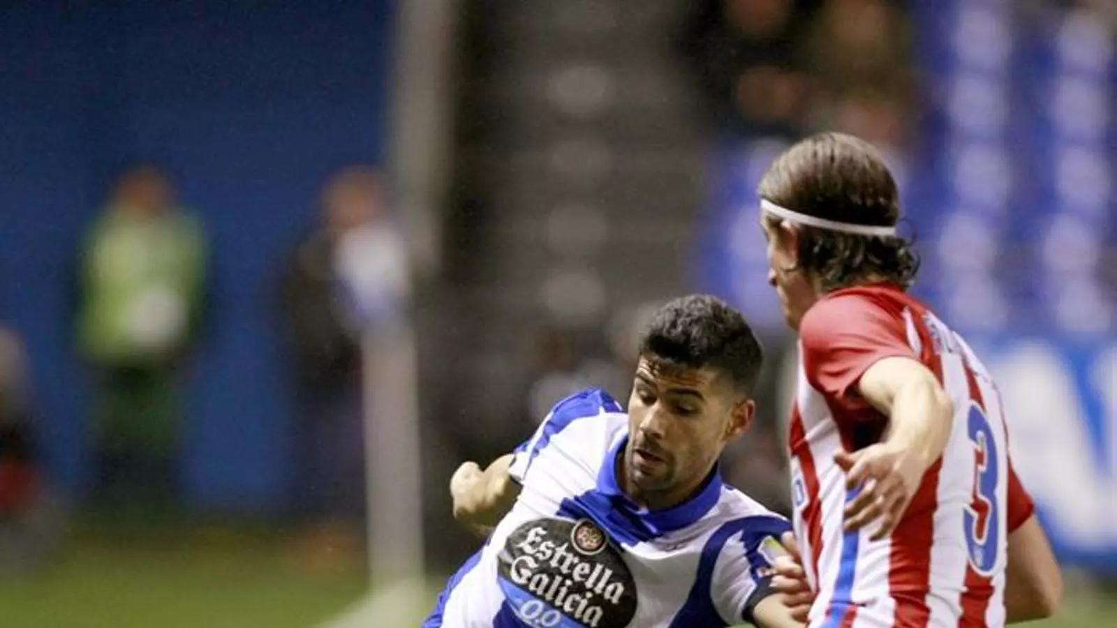 Juanfran Moreno, en el partit contra l'Atlètic de Madrid a Riazor
