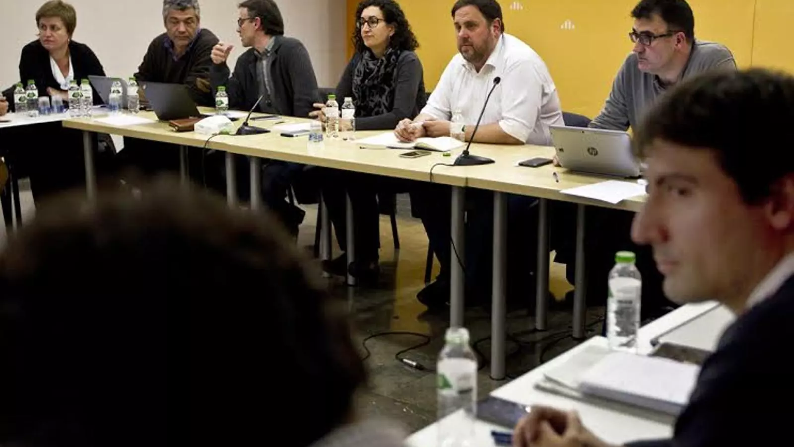 Junqueras i altres dirigents d'ERC en la reunió de l'executiva ampliada / RUTH MARIGOT