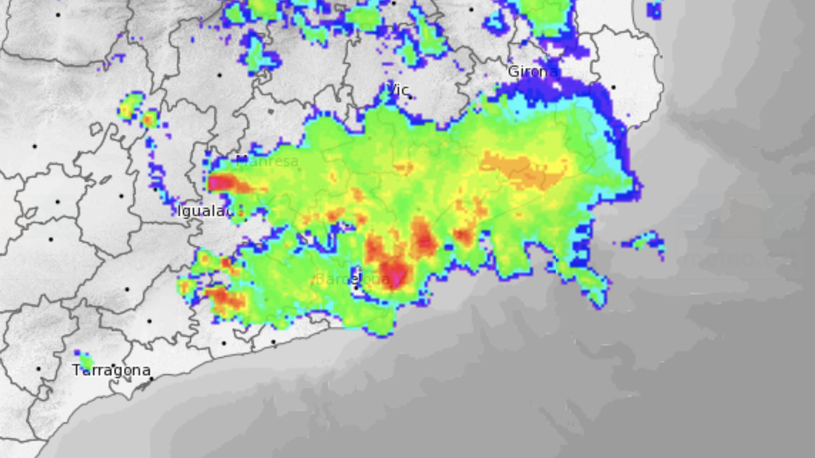 Imatge del radar a les 17 h