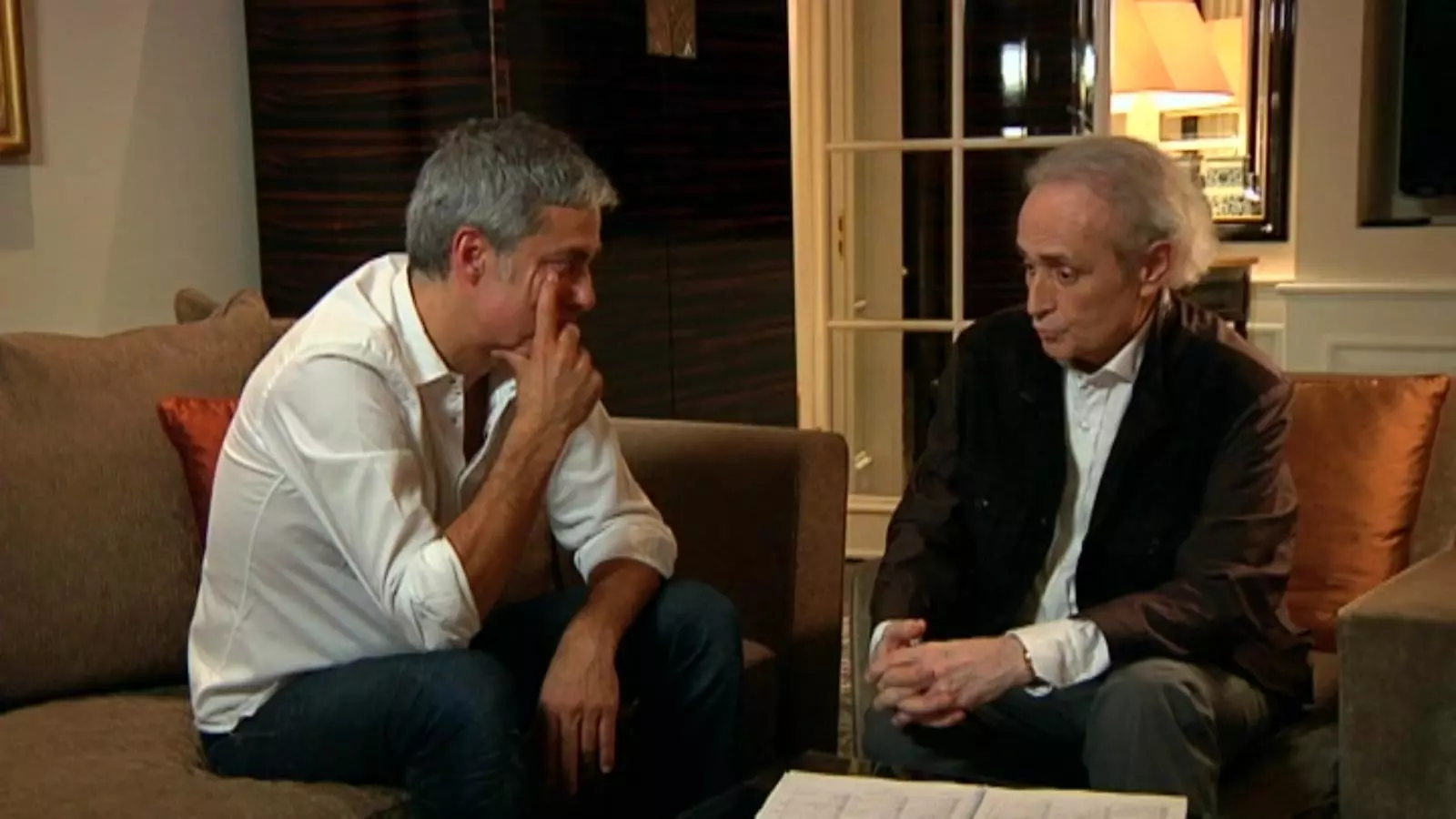 Albert Om i Josep Carreras, en un moment d''El convidat' / TVC