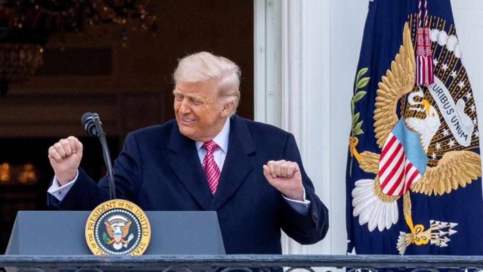 El presidente de los EE.UU., Donald Trump, durante un acto con agricultores en la Casa Blanca, el 27 de marzo de 2026.