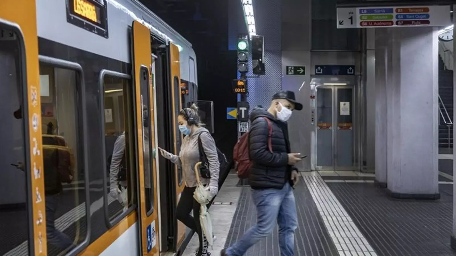 Una estació de la xarxa de Ferrocarrils de la Generalitat de Catalunya, aquest matí