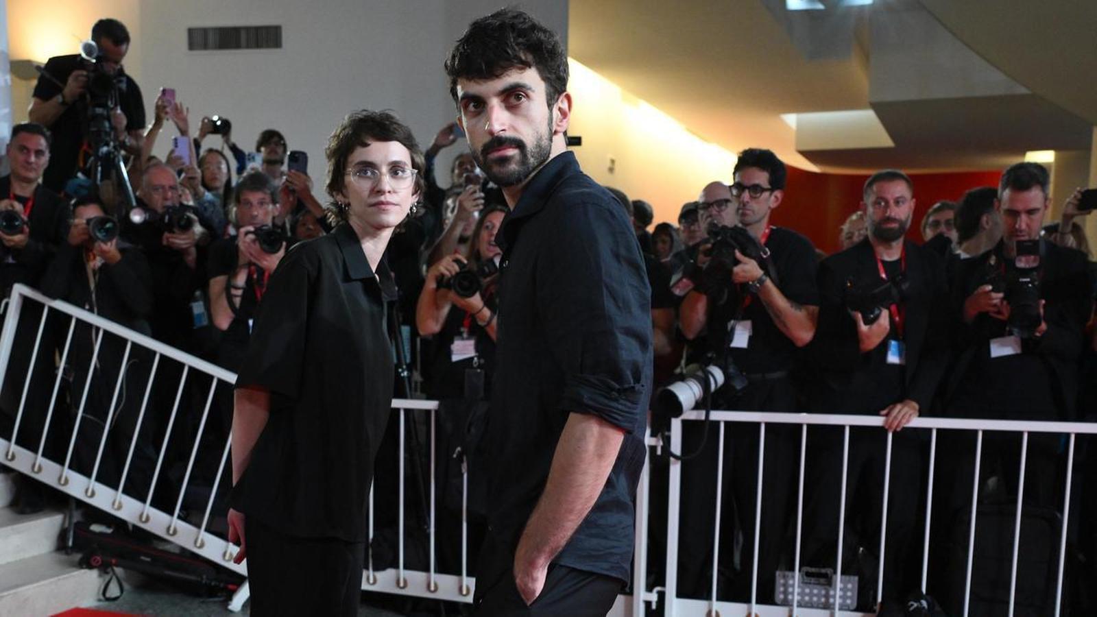 Rachel Szor y Yuval Abraham en la presentación de la película 'Naza' en la Mostra de Venecia 2026.