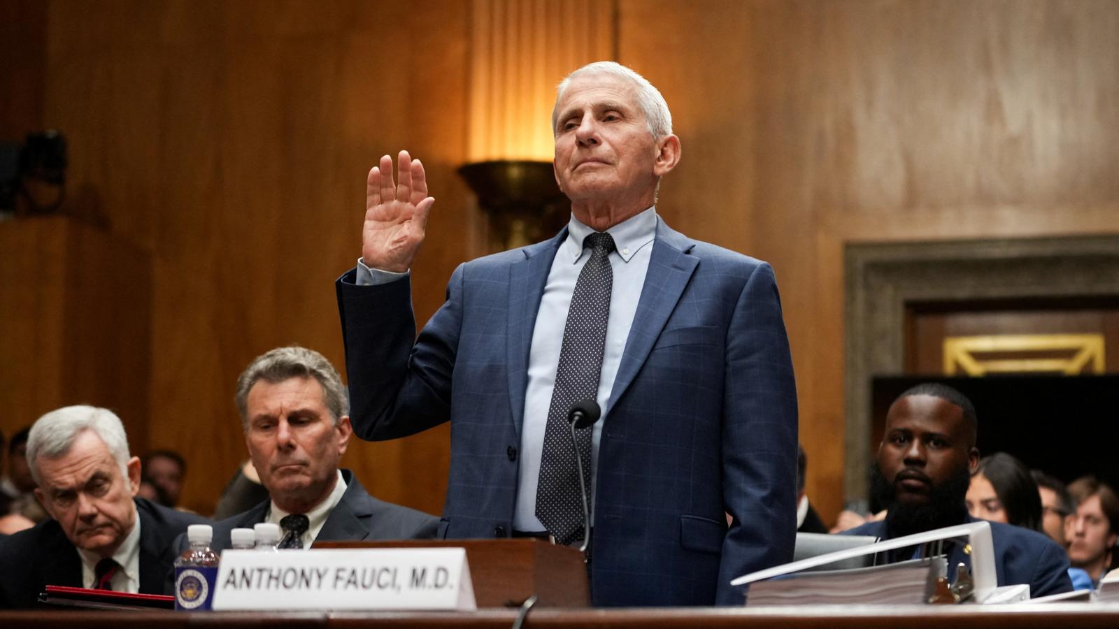 Anthony Fauci, US health chief during the covid-19 pandemic, this Wednesday in the Senate.