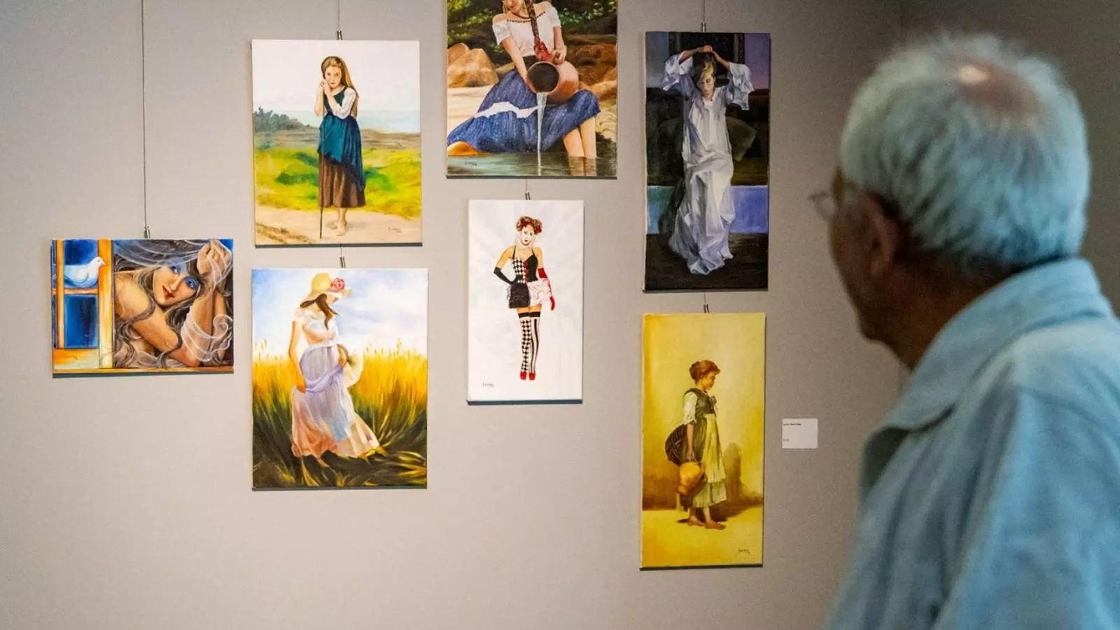 Algunes de les obres que es poden trobar a l'exposició de l'Espai Caldes.