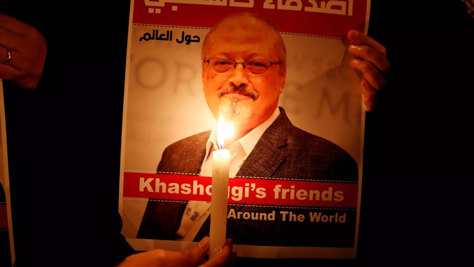 Un cartell vist en una manifestació a favor del periodista saudita assassinat al consolat del seu país a Istanbul.