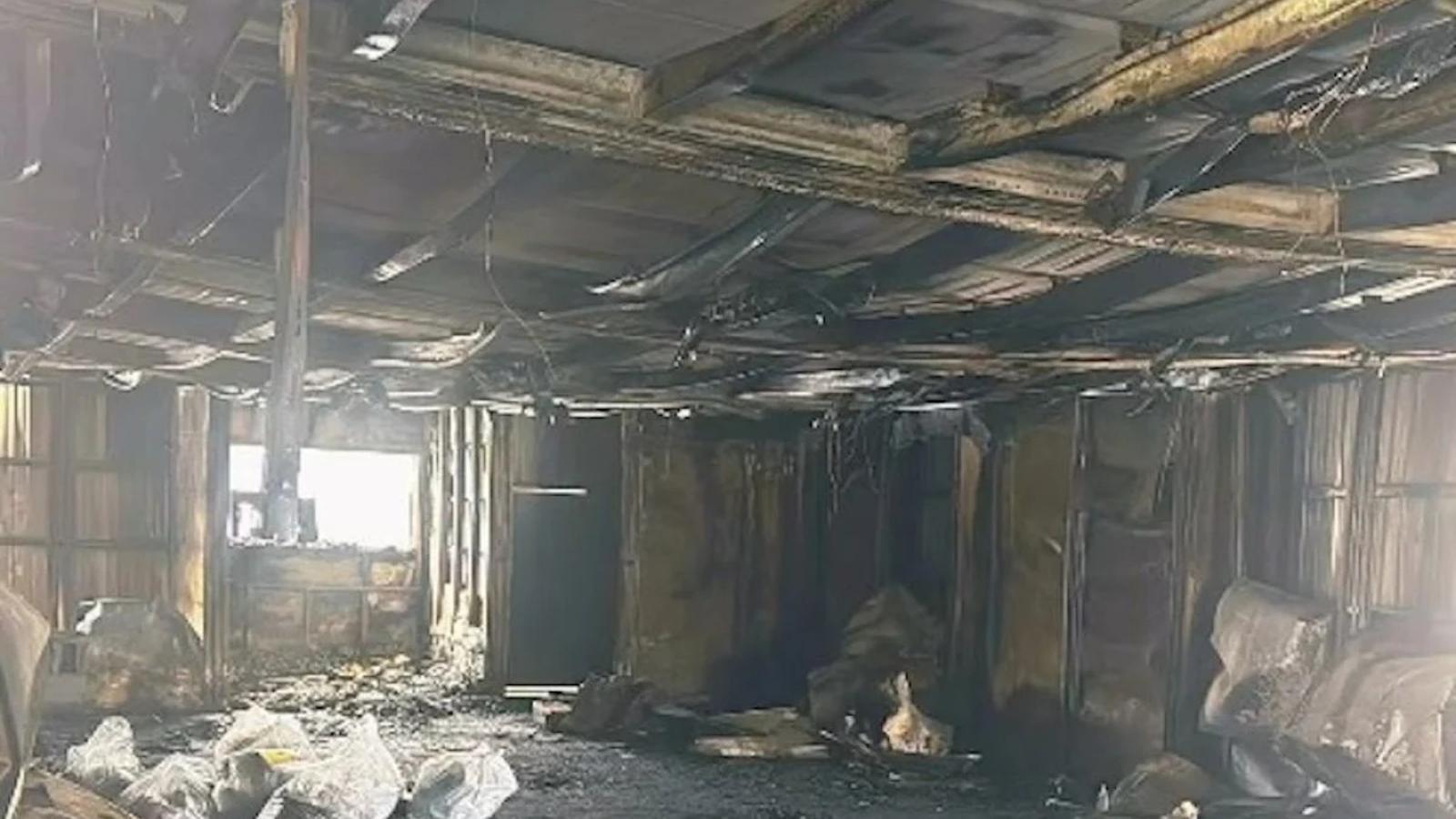 The consequences of a fire on Saturday at the Ebetsu Masjid mosque, in the city of Ebetsu, in central Hokkaido
