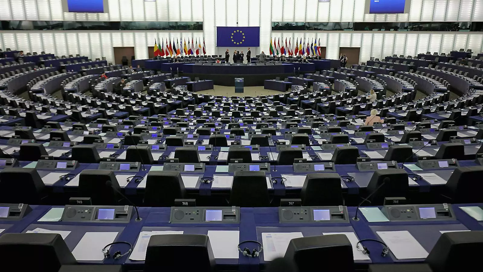 Hemicicle del Parlament Europeu a Estrasburg.