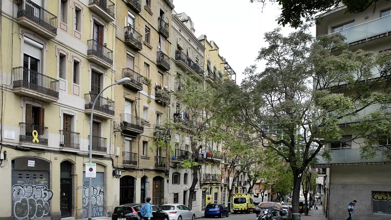 Un carrer de Barcelona, en una imatge d'arxiu.