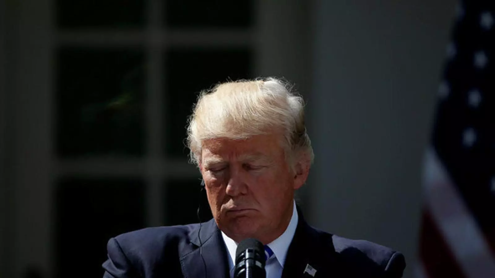Trump, en una roda de premsa a la Casa Blanca.