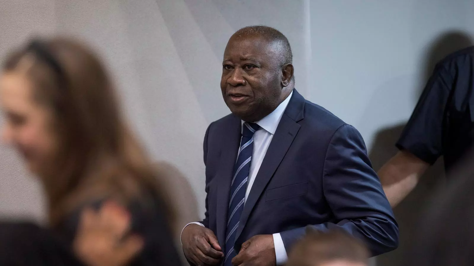 L'expresident de Costa d'Ivori, Laurent Gbagbo, moments abans que s'anunciés la resolució del cas.