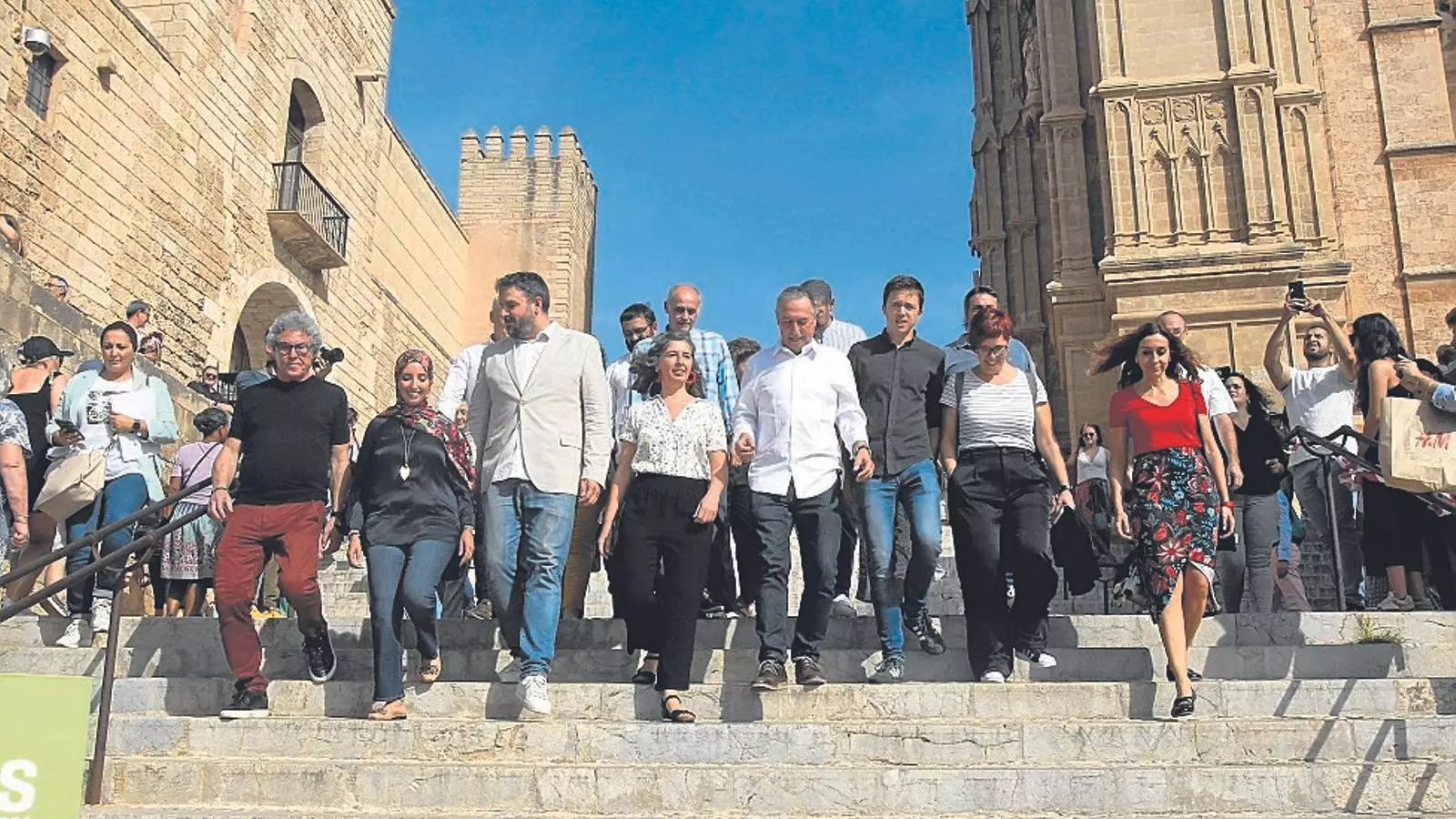 Representants dels set partits que varen firmar la Declaració de Mallorca
