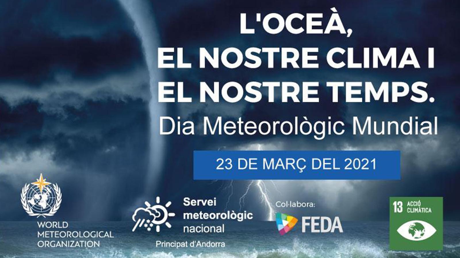 El cartell amb el lema del Dia mundial de la meteorologia.