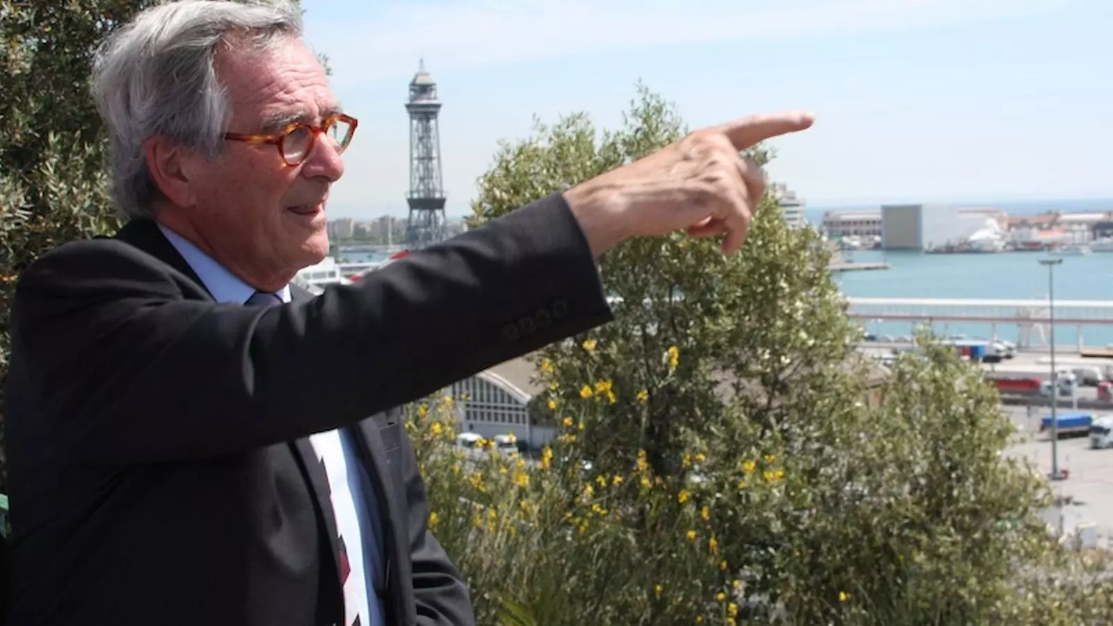 El candidat de CiU a la reeleccio, Xavier Trias, aquest dilluns a Montjuic / ACN