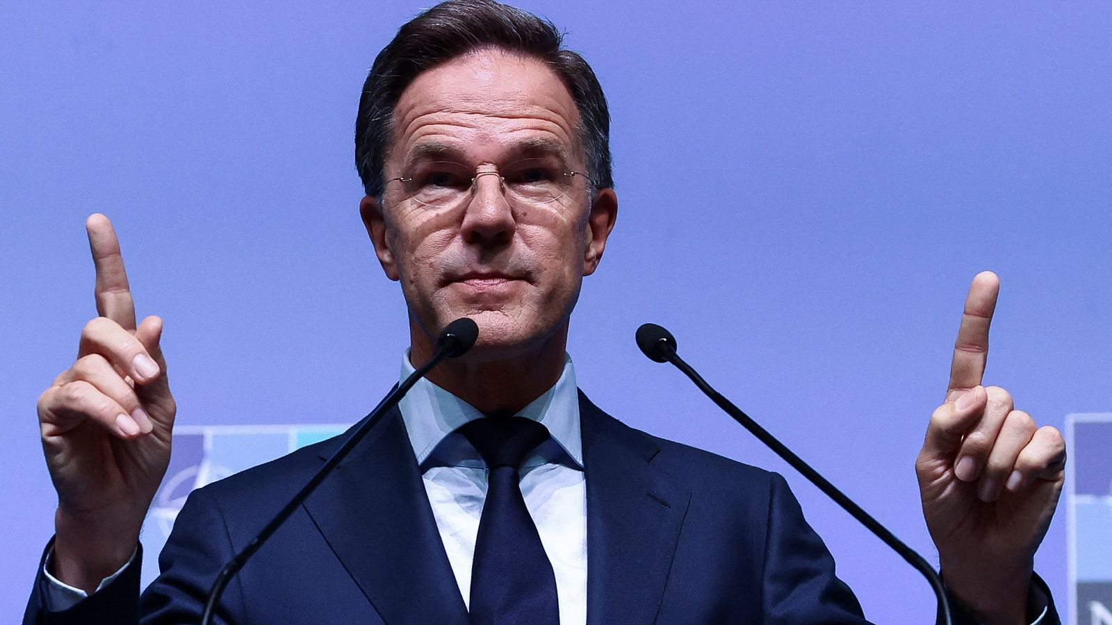 El secretario general de la OTAN, Mark Rutte, en la rueda de prensa de este lunes en Ankara.