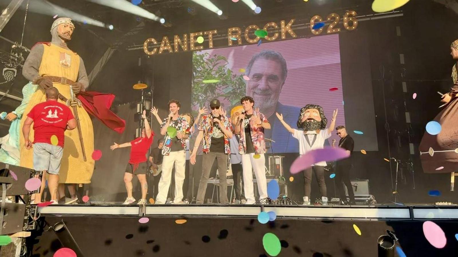 A moment of Josep Maria Mainat's performance at Canet Rock 2026.
