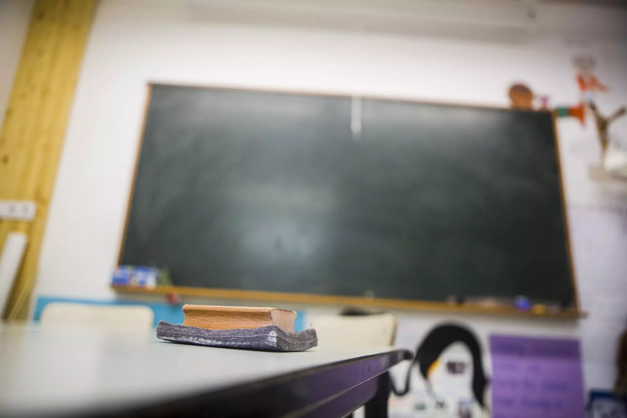 Imatge de la classe d'una escola de Barcelona