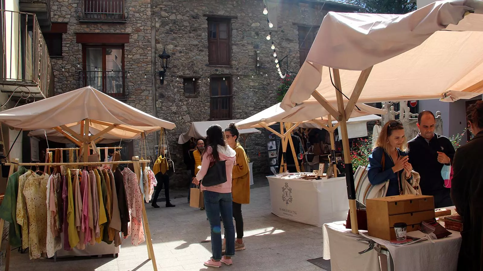 Una imatge del Mercat de la Vall aquest dissabte al matí.