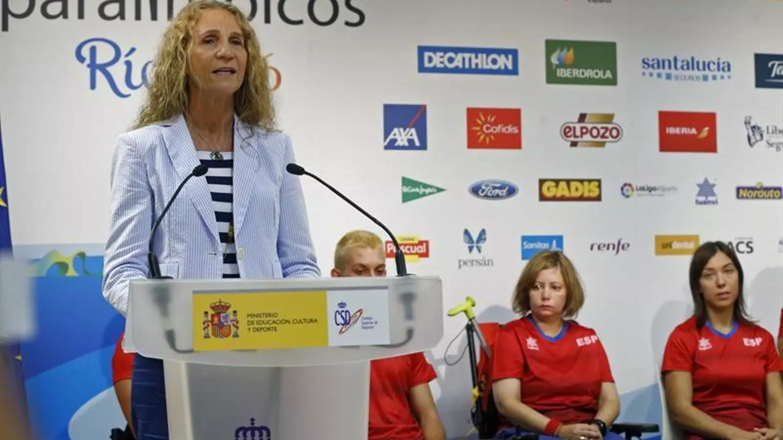 La infanta Elena, en un acte previ als jocs Paralímpics de Rio de Janeiro