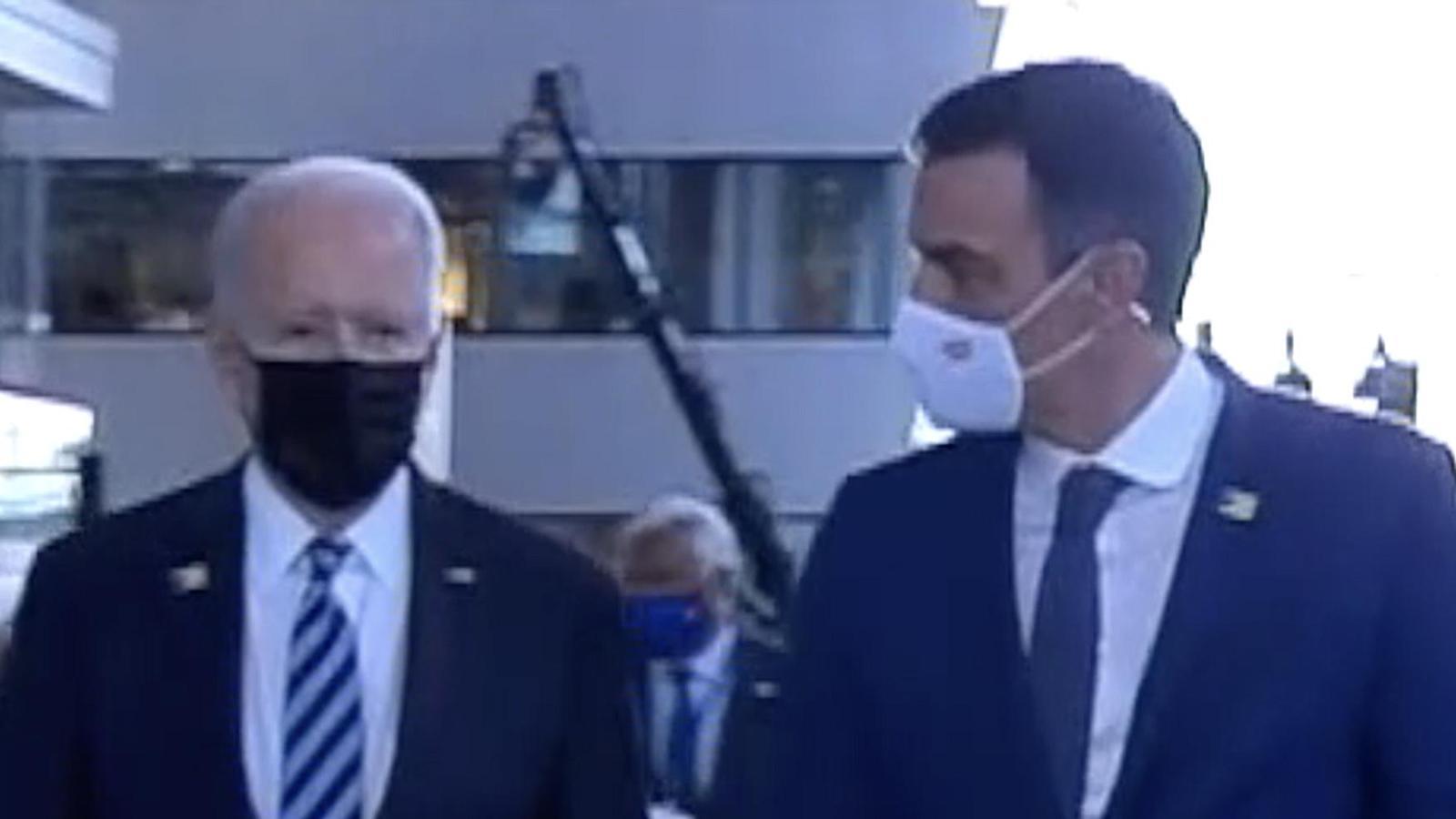 El president espanyol, Pedro Sánchez, amb el president dels Estats Units, Joe Biden.