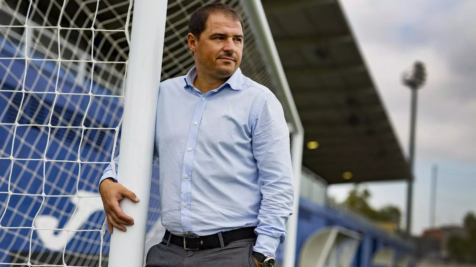 Jordi Lardín, durant una entrevista a l'ARA a la Ciutat Esportiva Dani Jarque l'octubre del 2017