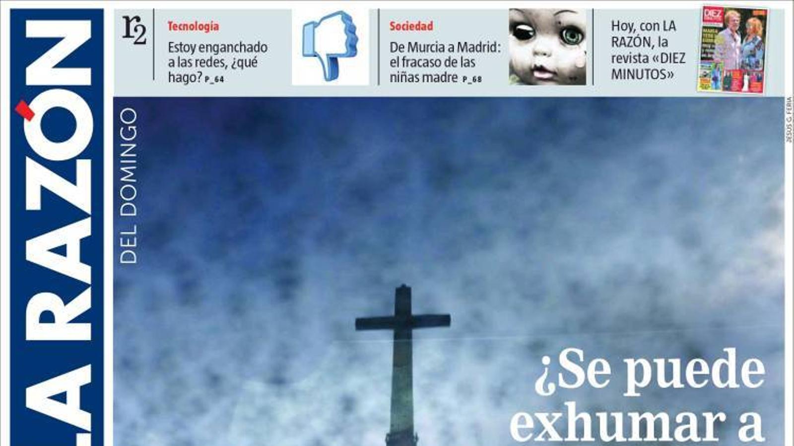 Portada de la Razón, 11 de febrer del 2018