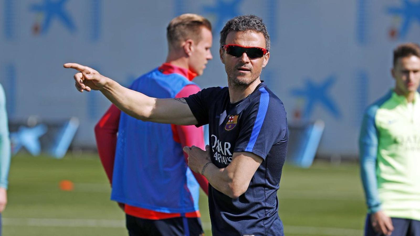 Luis Enrique en un entrenament
