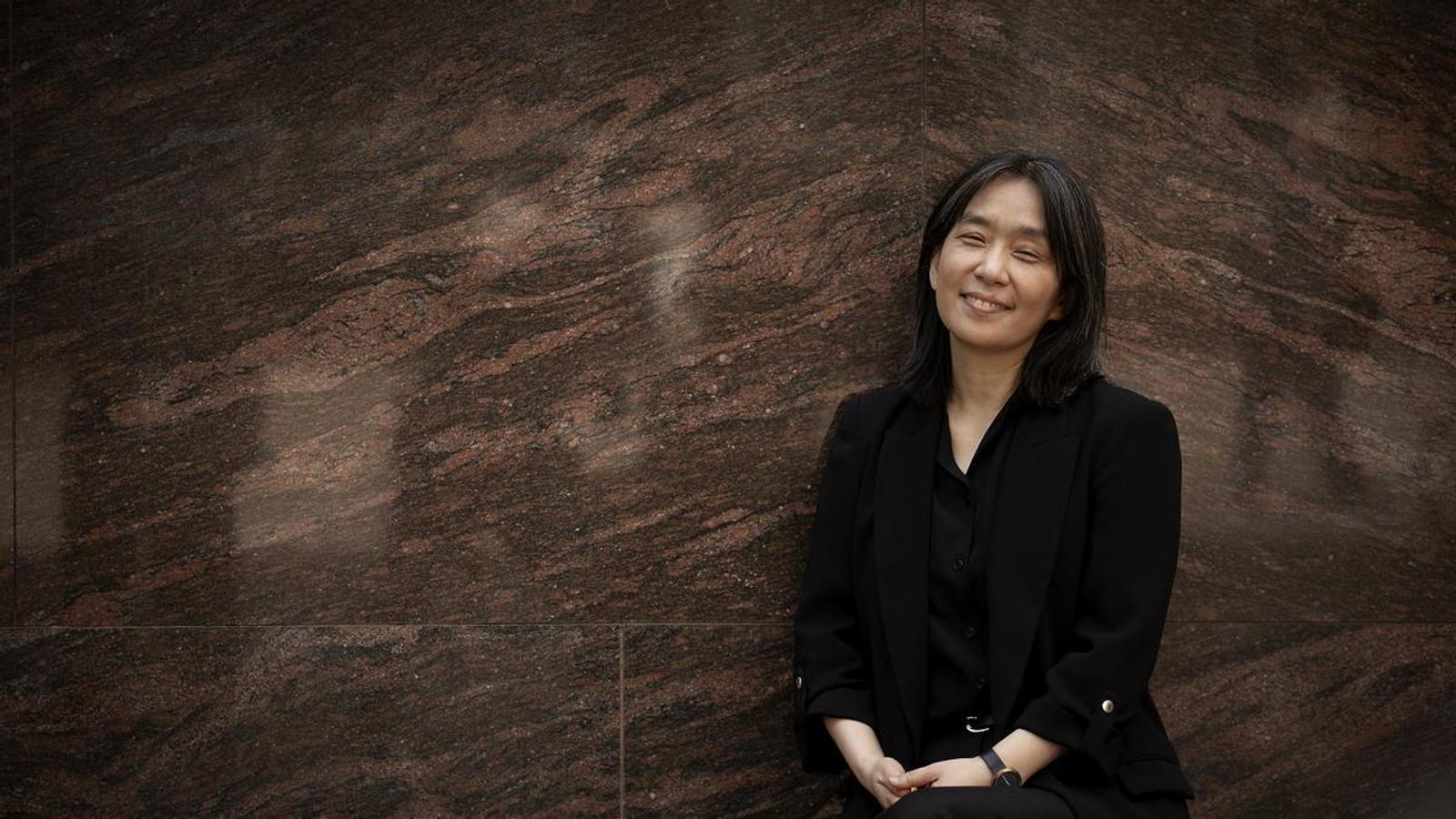 The writer Han Kang photographed at the CCCB