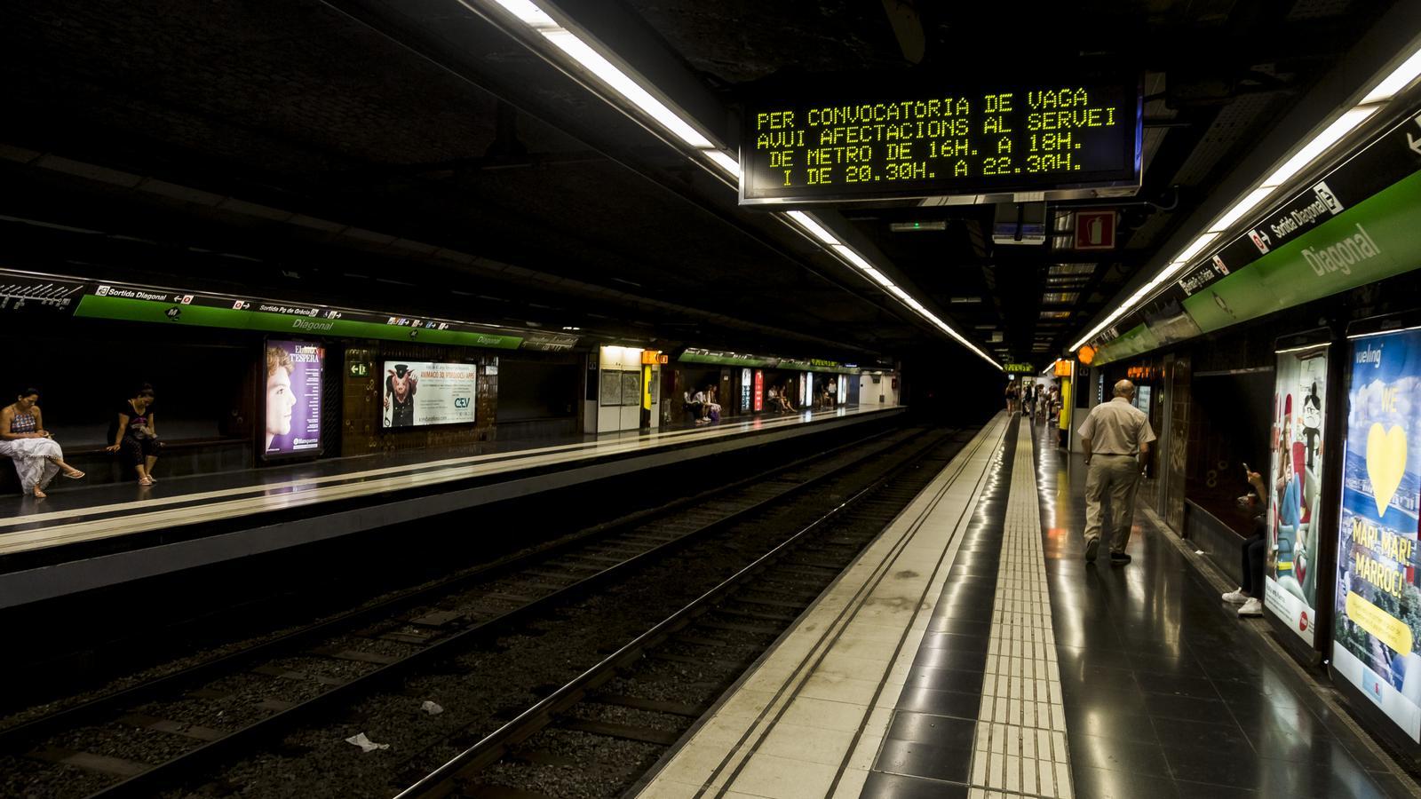 The Diagonal station on Line 3 of the Barcelona Metro.