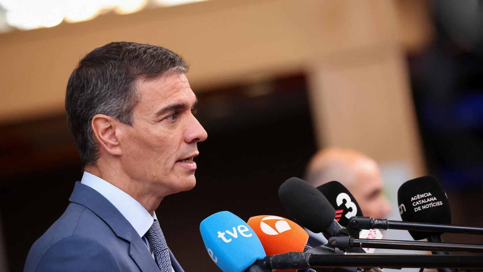 El presidente del gobierno español, Pedro Sánchez, en el Consejo Europeo de este jueves y viernes en Bruselas.