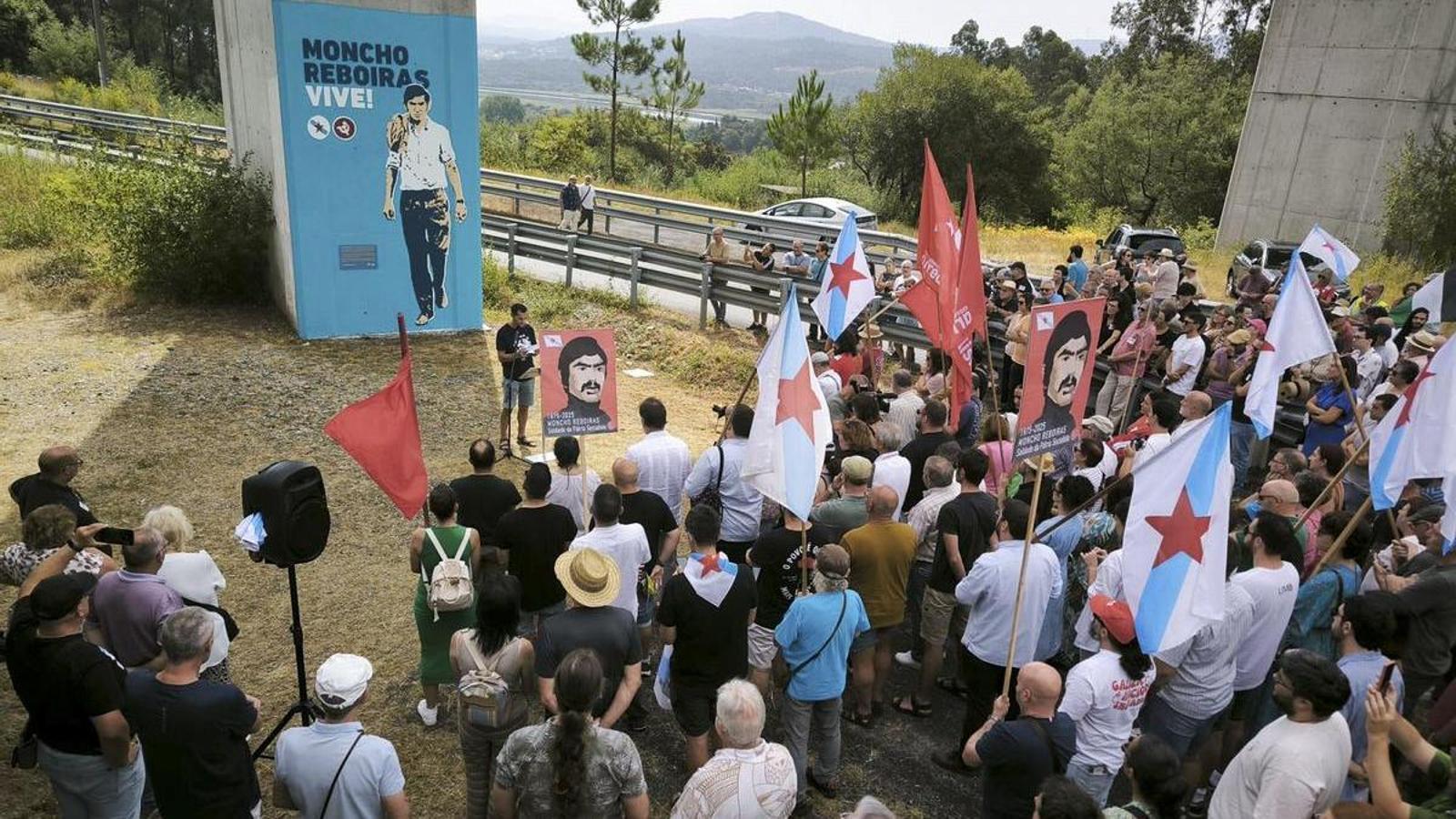 Tribute to Moncho Reboiras in Dodro (A Coruña), last Tuesday, August 12, on the 50th anniversary of his murder.