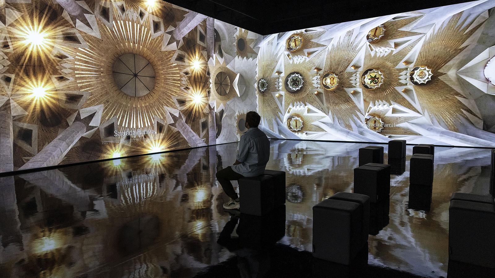 An image of the exhibition 'Gaudí Code. An unprecedented experience', at the Espai Imagina in Barcelona.