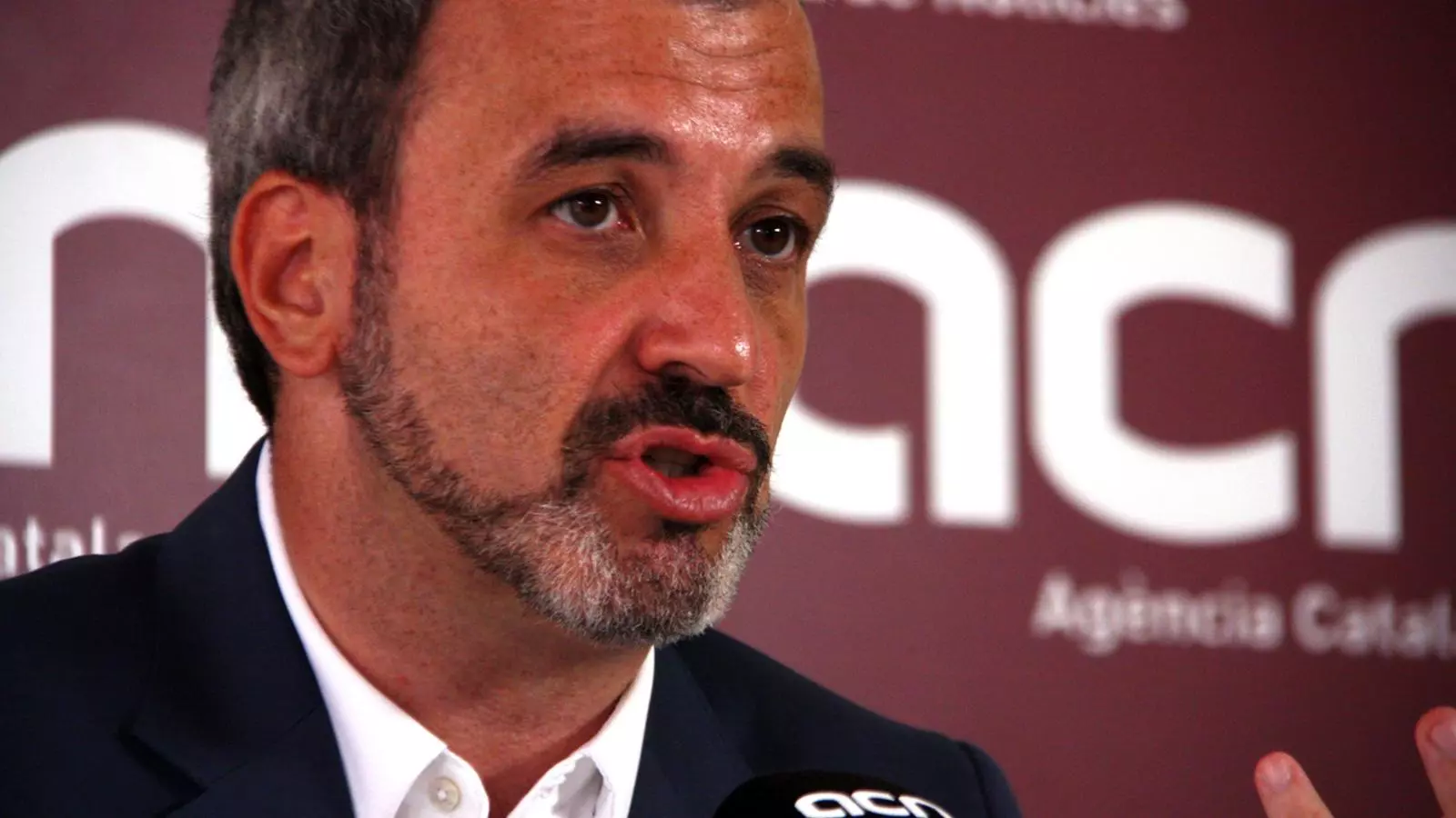 Jaume Collboni durant la roda de premsa a l'ACN