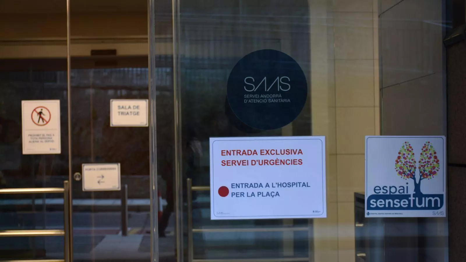 L'entrada de l'hospital Nostra Senyora de Meritxell.