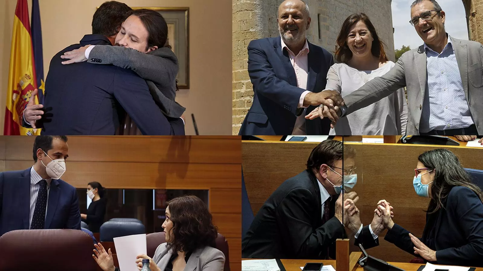 Los máximos exponentes de los gobiernos de Madrid, Valencia, las Baleares y el Estado