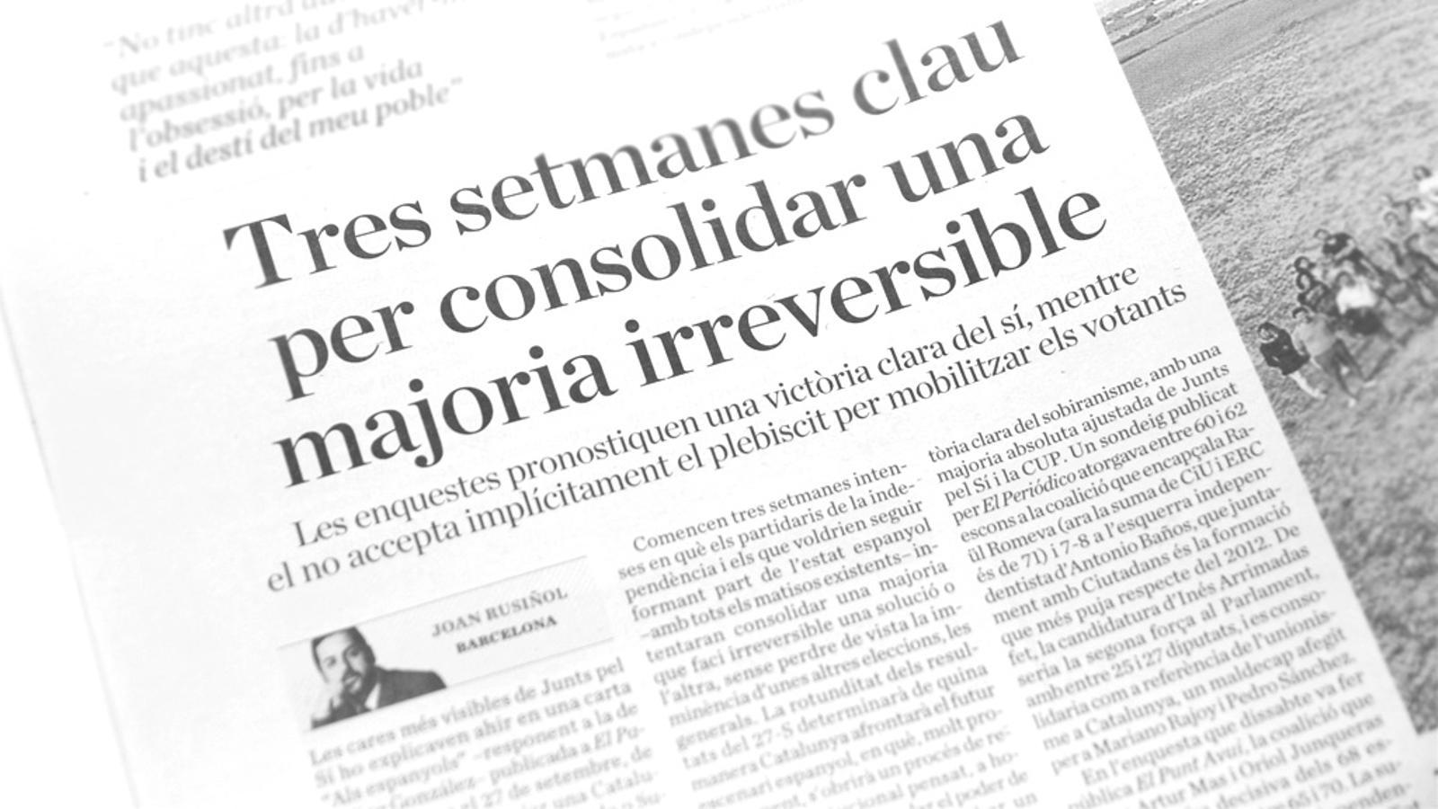 L'editorial d'Antoni Bassas: "Reconèixer Catalunya"
